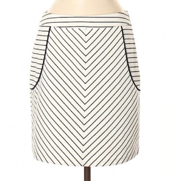 darjoni Dresses & Skirts - Darjoni White and Navy Striped Skirt